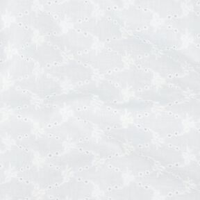 Tissu en coton Dentelle brodée Losanges de fleurs | Poppy Fabrics – blanc, 