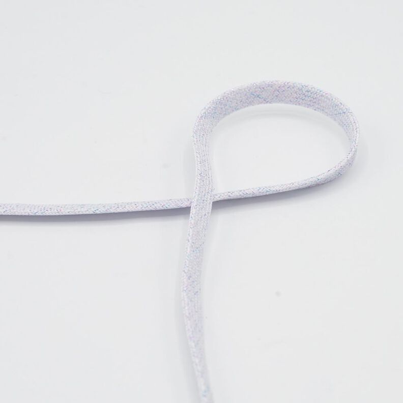 Cordon plat Sweat-shirt à capuche Lurex [8 mm] – blanc/mauve,  image number 1
