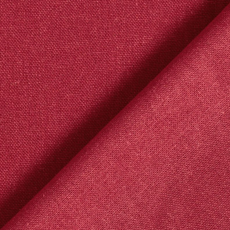 Pur lin lourd Uni – rouge foncé,  image number 3