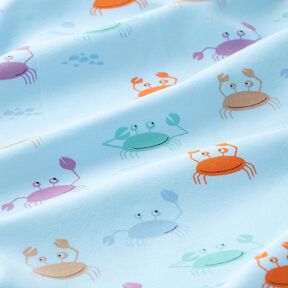 Jersey coton jolis crabes – bleu bébé, 