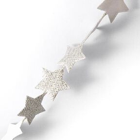 Guirlande étoiles autocollante [20 mm] - argent métalliqueé, 