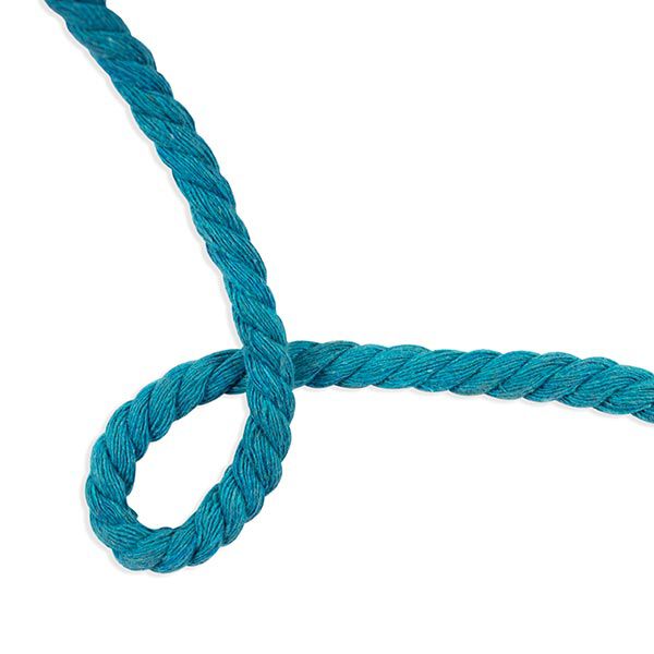 Cordelette en coton [ Ø 8 mm ] – bleu turquoise,  image number 2