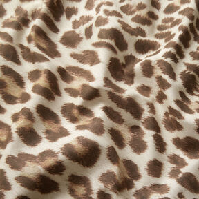 GOTS Batiste de coton Motif léopard | TCC x LOOKS by Wolfgang Joop – beige clair/marron foncé, 