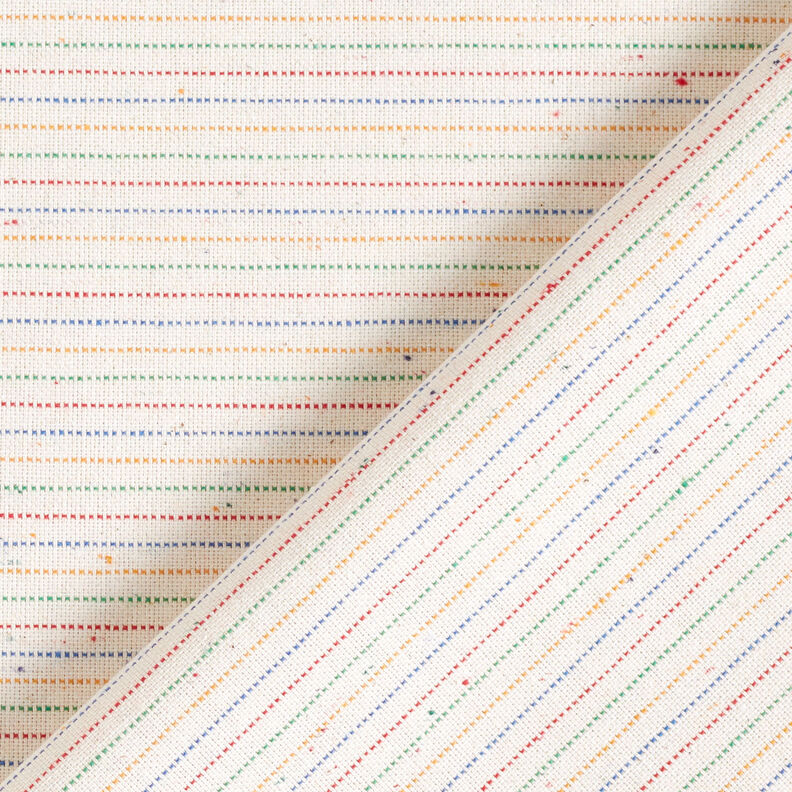 Tissu de décoration Semi-panama Rayures multicolores – nature, image number 4