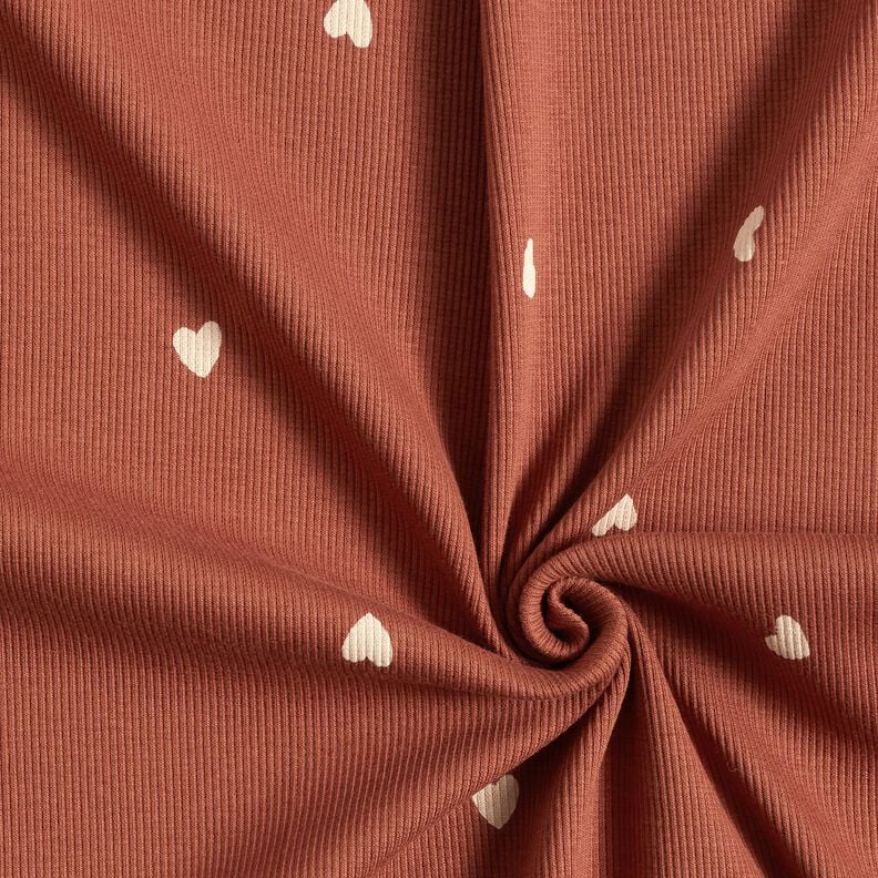 Jersey côtelé Cœurs – rouge,  image number 3