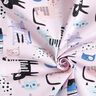 Tissu en coton Cretonne chats abstraits – rose clair/blanc,  thumbnail number 3