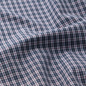 Tissu pour chemise à doubles carreaux – bleu marine/rouge bordeaux, 