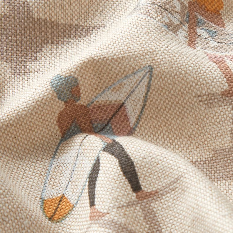 Tissu de décoration Semi-panama Surfeur – eucalyptus/nature, image number 2