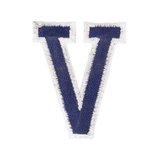 Application lettre V [ Hauteur : 4,6 cm ] – bleu marine, 