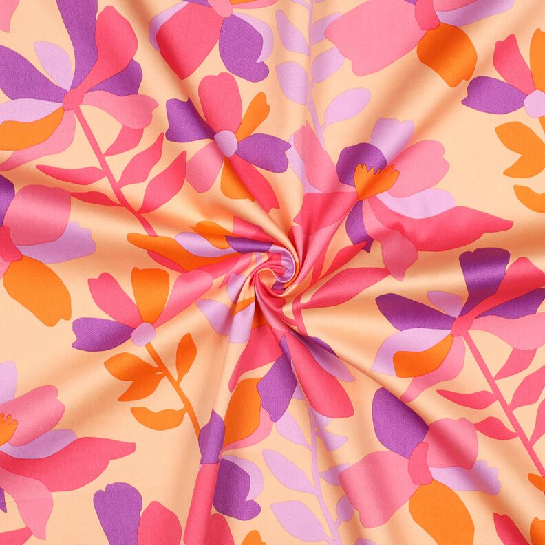 Satin de coton Cloverdale | Nerida Hansen – abricot/rose vif,  image number 3