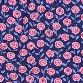 Popeline coton Fleurs d'été | Poppy Fabrics – rose/indigo, 