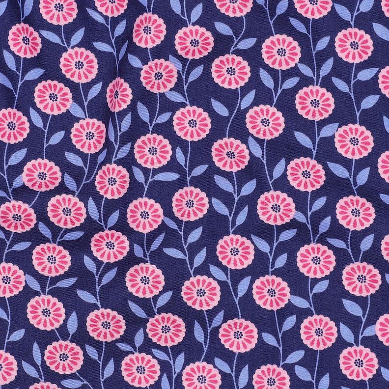 Popeline coton Fleurs d'été | Poppy Fabrics – rose/indigo,  image number 2