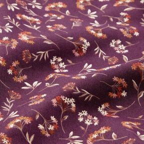 Tissu en coton Cretonne Fleurs délicates – raisin,  Tissu en coton Cretonne Fleurs délicates – raisin,