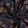 Jersey coton Plantes abstraites – bleu noir/marron clair,  thumbnail number 3