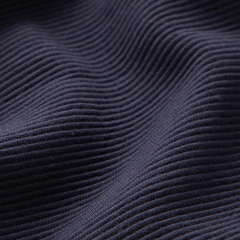 Jersey côtelé ottoman uni – bleu marine,  image number 3