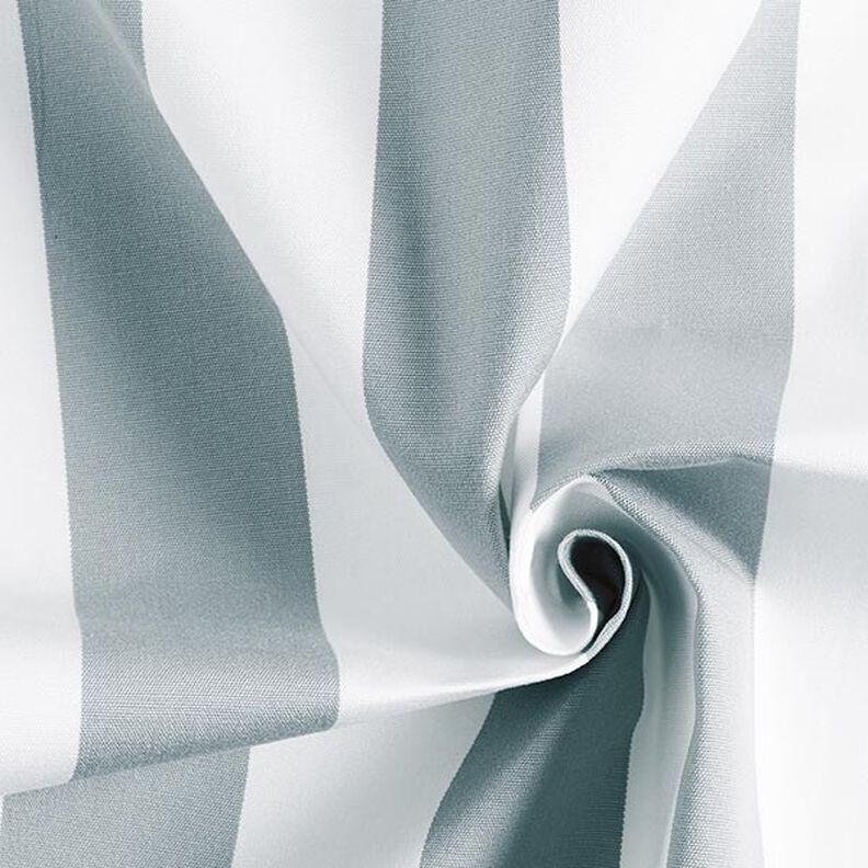 Toile pour store banne Rayures larges – gris clair/blanc,  image number 4