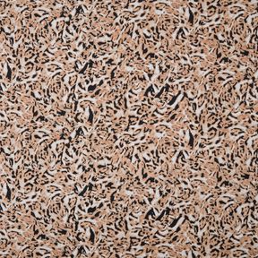 Jersey viscose Imprimé léopard abstrait – marron clair/noir, 