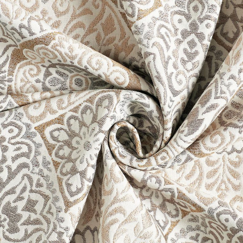 Tissu de décoration Jacquard carreaux élégants – anémone/beige clair,  image number 3