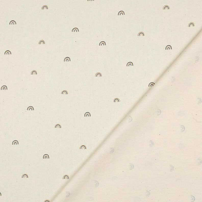 GOTS Popeline coton Petits arcs-en-ciel | Poppy Fabrics – nature/brun faon, image number 4
