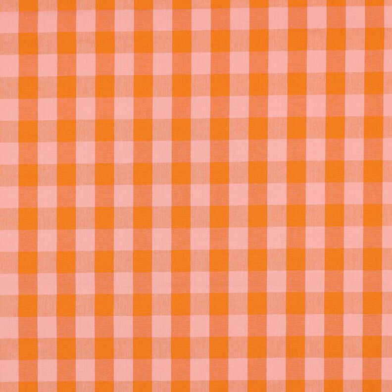 Popeline coton Carreau | Poppy Fabrics – rose/orange pêche,  image number 1