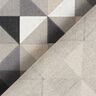 Tissu de décoration Semi-panama motif losange rétro – gris/noir,  thumbnail number 4