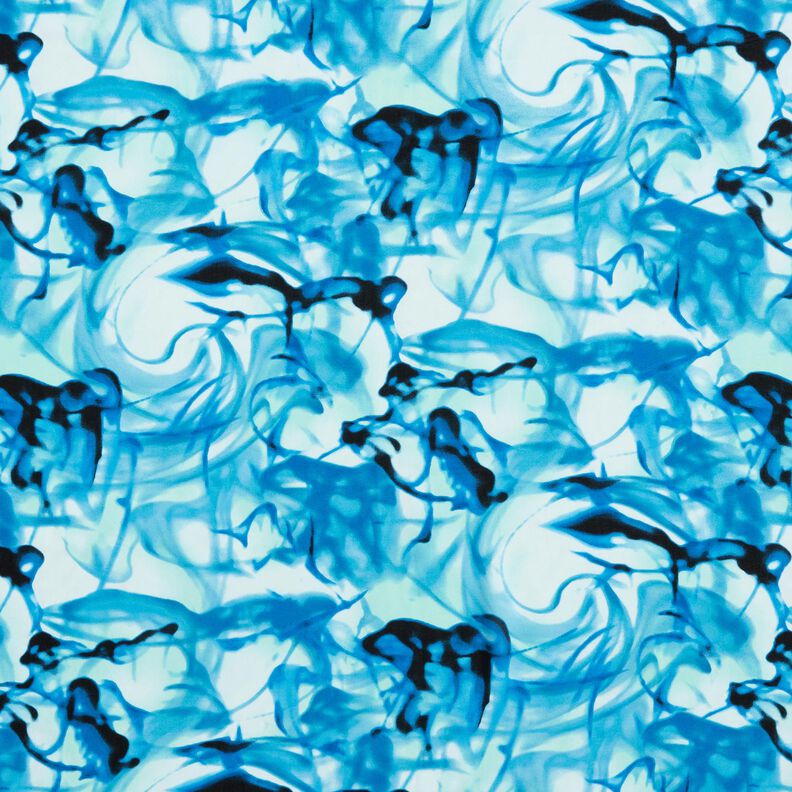 Mousseline Nuages de brume – bleu brillant,  image number 1
