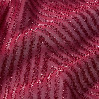 Mousseline Zigzag à paillettes – rouge bordeaux, 
