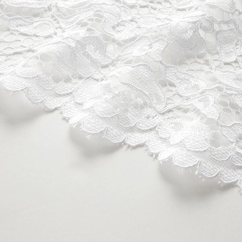Dentelle bordée de fleurs – blanc,  image number 6
