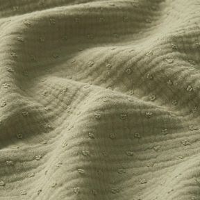 Tissu double gaze de coton dobby – roseau, 
