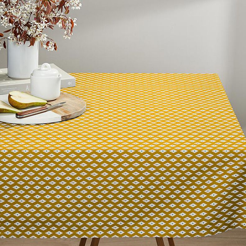 Tissu en coton Cretonne Losanges abstraits – moutarde,  image number 7