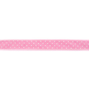 Ruban tissé Chambray pois – rose, 
