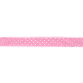 Ruban tissé Chambray pois – rose, 