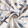Tissu de décoration Semi-panama grandes fleurs – amande/bleu,  thumbnail number 3