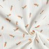 Tissu double gaze de coton petites carottes – écru,  thumbnail number 3