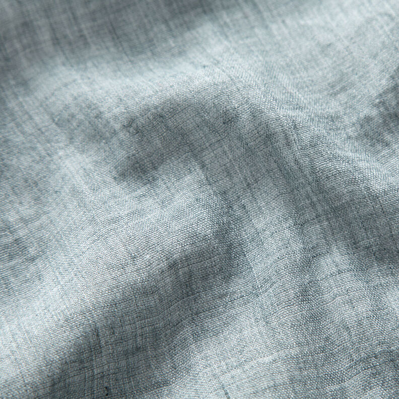 Voile mélangé froissé – bleu acier,  image number 2