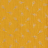 Tissu double gaze de coton Fleurs de pissenlit en paillettes – moutarde/argent,  thumbnail number 1