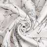 Viscose mélangée Dessin floral brillant métallisé – blanc/noir,  thumbnail number 4