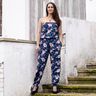 Jersey coton Fleurs et ancres | Glitzerpüppi – bleu nuit/vieux rose clair,  thumbnail number 5