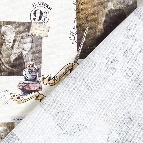 Cretonne Tissu sous licence «Harry Potter» Souvenirs | Warner Bros. – beige clair,  image number 4