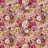 Popeline coton bouquet de fleurs romantique – vieux rose clair/carmin,  thumbnail number 1