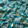 Tissu de décoration Panama Feuilles entrelacées – pétrole/moutarde,  thumbnail number 2