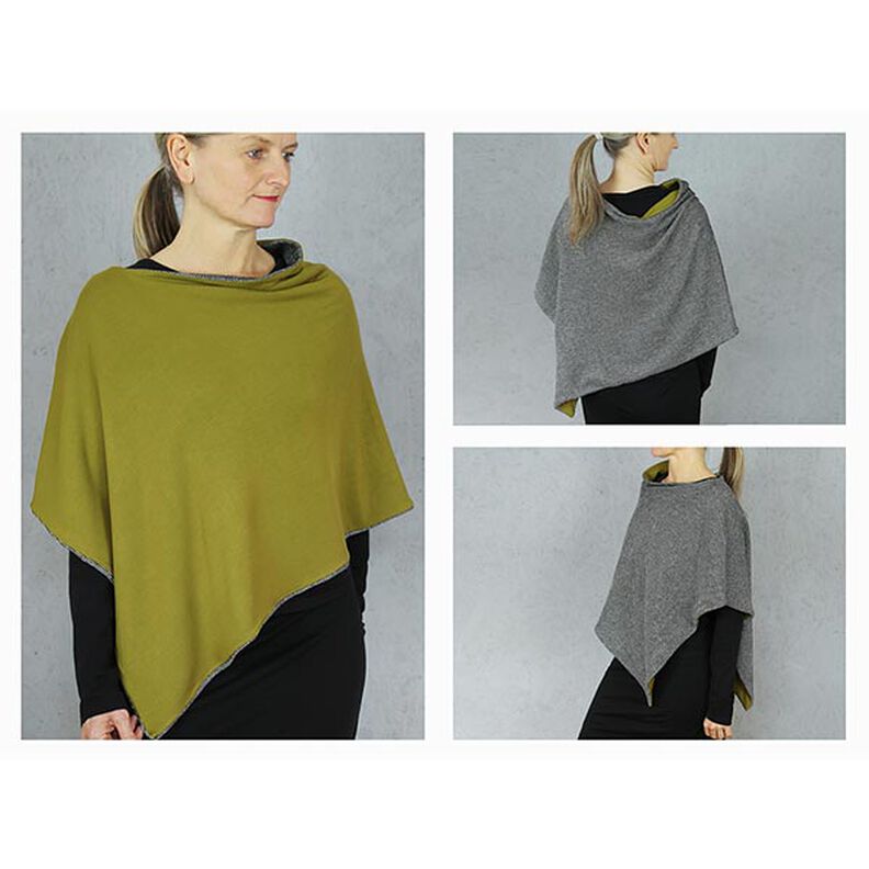 Poncho asymétrique réversible FRAU PENNY | Patron prêt à découper | Taille unique,  image number 2