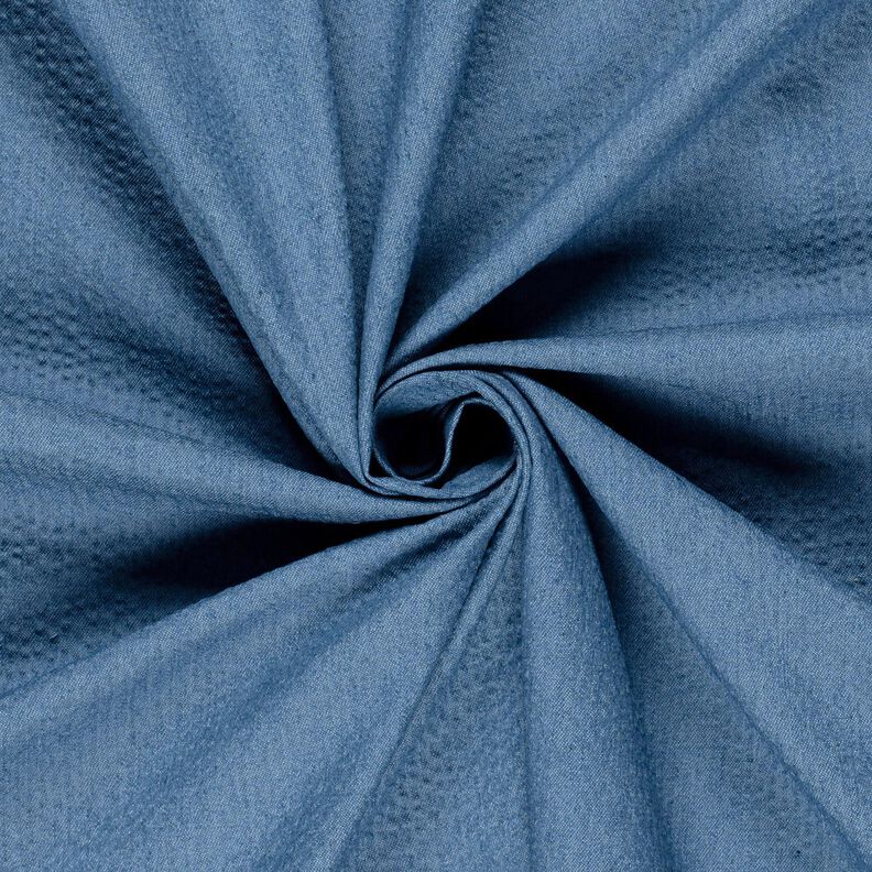 Denim de coton mélangé Seersucker – bleu jean,  image number 5