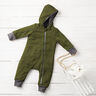 Loden de laine foulé Chiné – olive,  thumbnail number 8