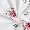 Popeline coton Broderie bouquets de fleurs – blanc/baies,  thumbnail number 3