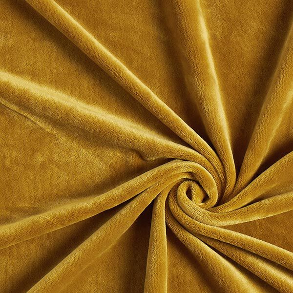 Velours stretch Tissu Nicki – moutarde,  image number 1