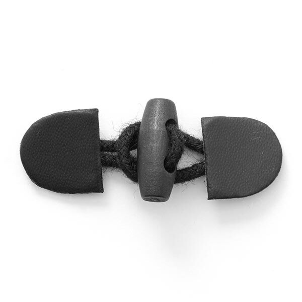 Fermeture pour duffle-coat [ 55 mm ] – noir,  image number 1