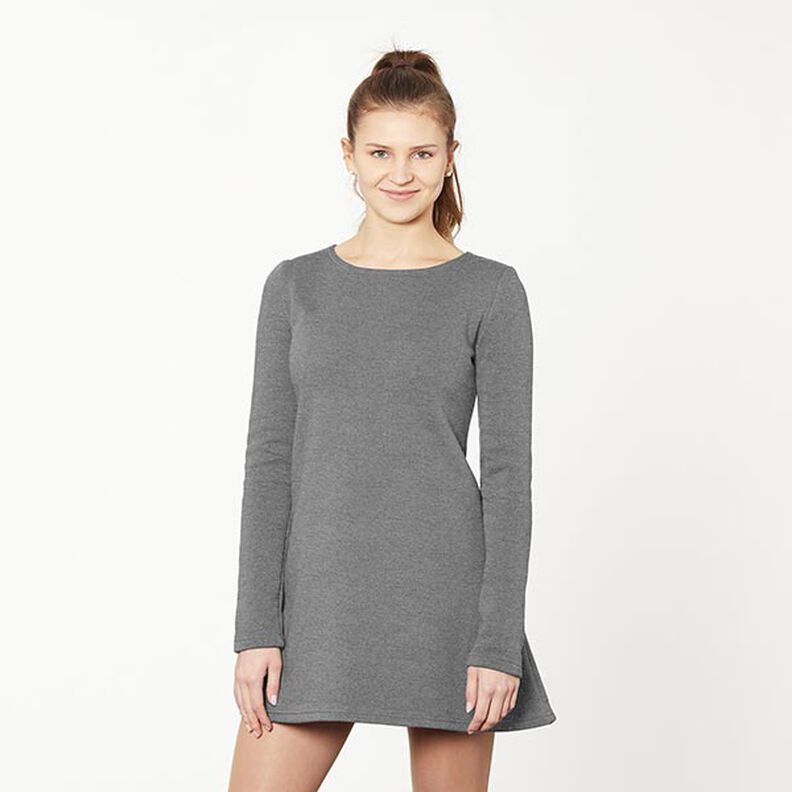 Molleton coton léger chiné – gris foncé,  image number 6