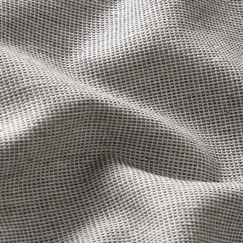 Tissu de décoration Canvas Mélange lin – gris bleu/nature,  image number 2