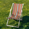 Extérieur Tissu pour chaise longue Rayures verticales 44 cm – taupe/turquoise clair,  thumbnail number 5